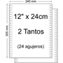 BASIC PAPEL CONTINUO BLANCO 12" x 24cm 2T 1.500-PACK 1224B2